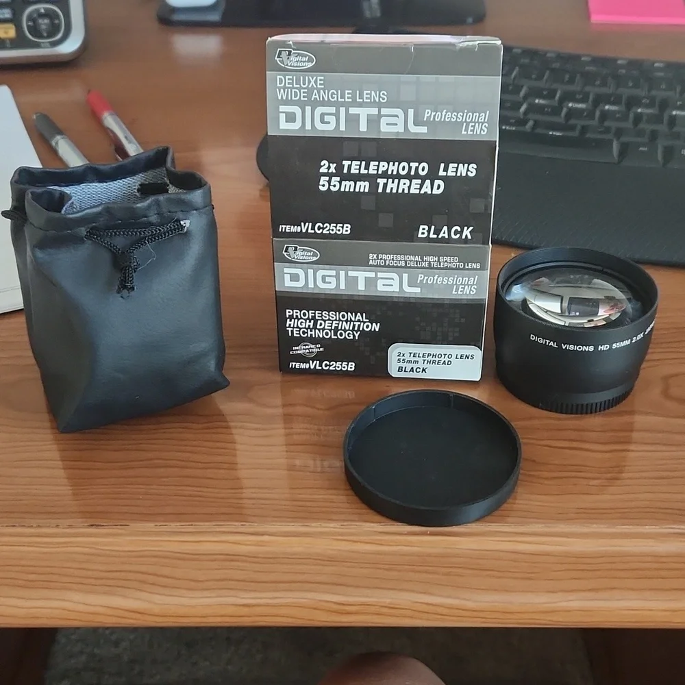 2x Telephoto Lens 55mm Thread for DSLR Camera